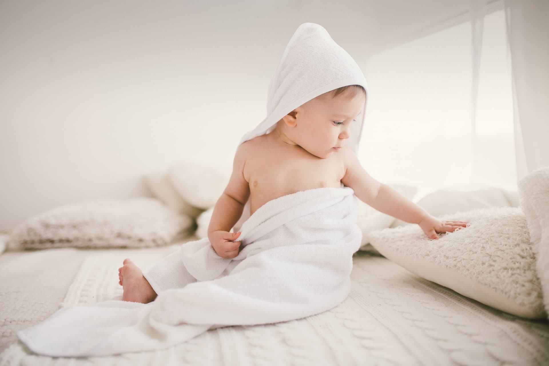 Hugme Cotton hooded baby towel 4