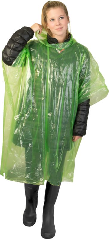 Ziva disposable rain poncho with storage pouch 23