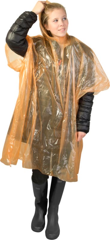 Ziva disposable rain poncho with storage pouch 28