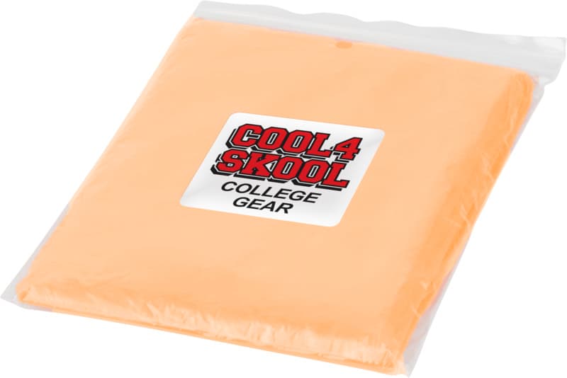 Ziva disposable rain poncho with storage pouch 30