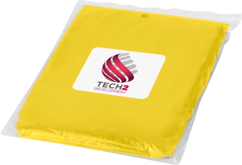 Ziva disposable rain poncho with storage pouch 40