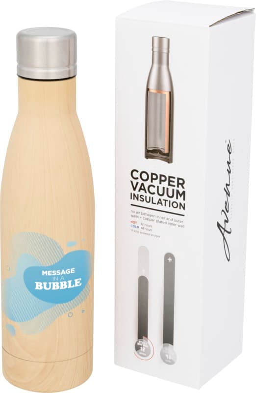 Vasa 500 ml wood-look copper vacuum insulated bottle 5