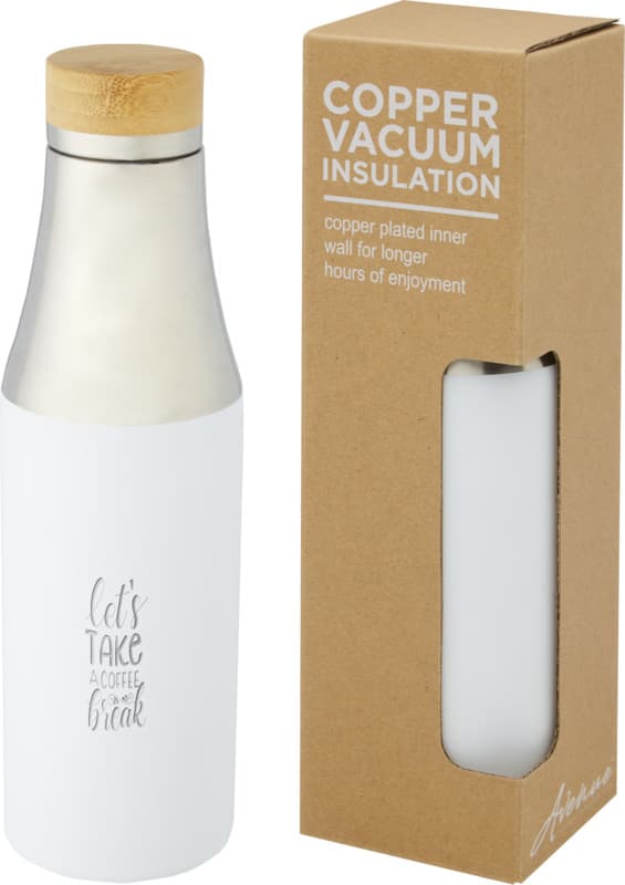 Hulan 540 ml copper vacuum insulated stainless steel bottle with bamboo lid 9