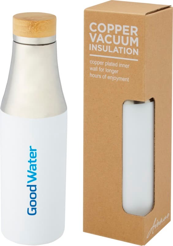 Hulan 540 ml copper vacuum insulated stainless steel bottle with bamboo lid 8