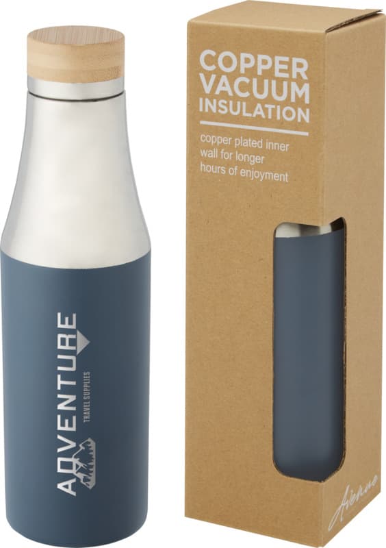 Hulan 540 ml copper vacuum insulated stainless steel bottle with bamboo lid 19