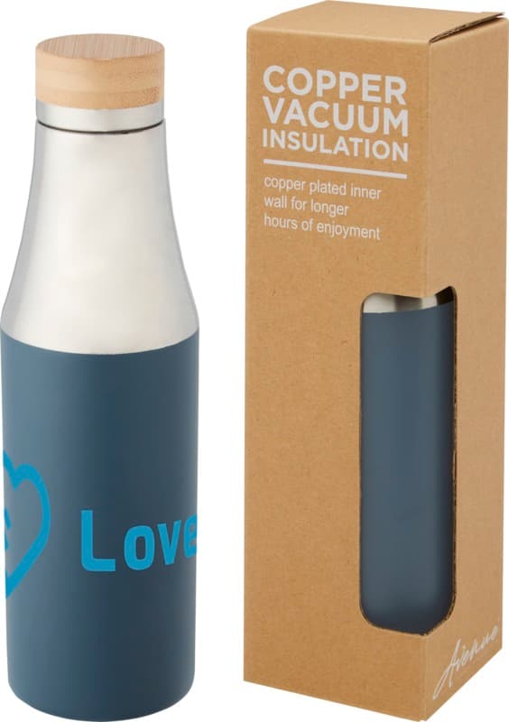 Hulan 540 ml copper vacuum insulated stainless steel bottle with bamboo lid 20