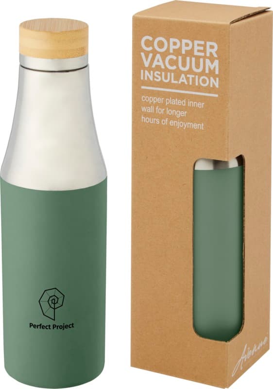 Hulan 540 ml copper vacuum insulated stainless steel bottle with bamboo lid 28