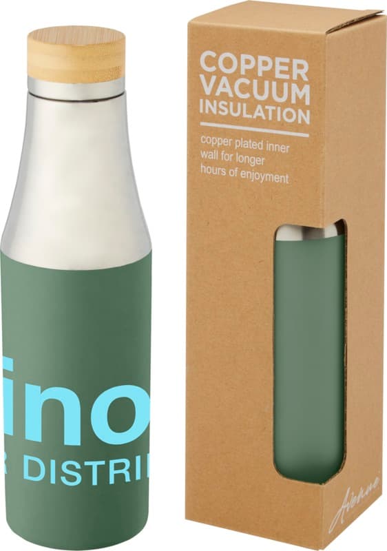 Hulan 540 ml copper vacuum insulated stainless steel bottle with bamboo lid 30