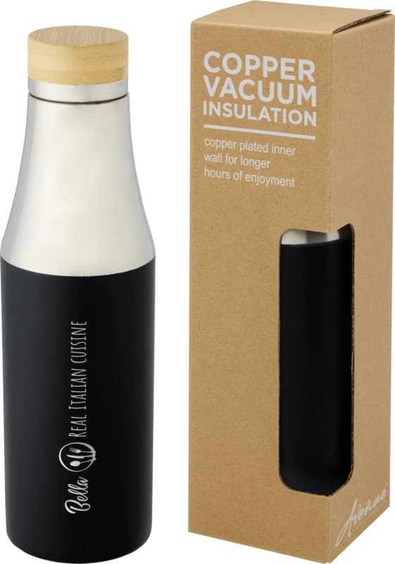 Hulan 540 ml copper vacuum insulated stainless steel bottle with bamboo lid 39
