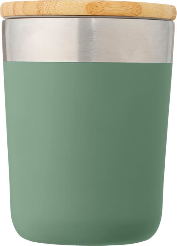 Lagan 330 ml copper vacuum insulated stainless steel tumbler with bamboo lid 21