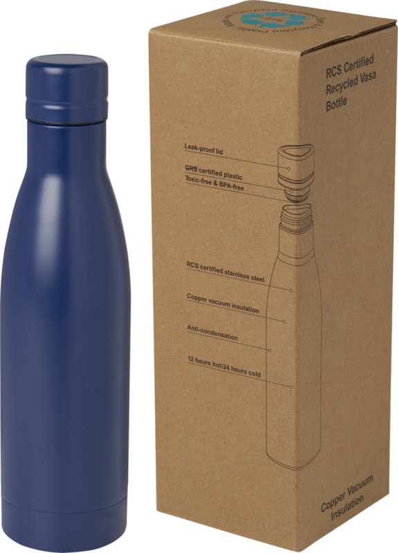 Vasa 500 ml RCS certified recycled stainless steel copper vacuum insulated bottle 21