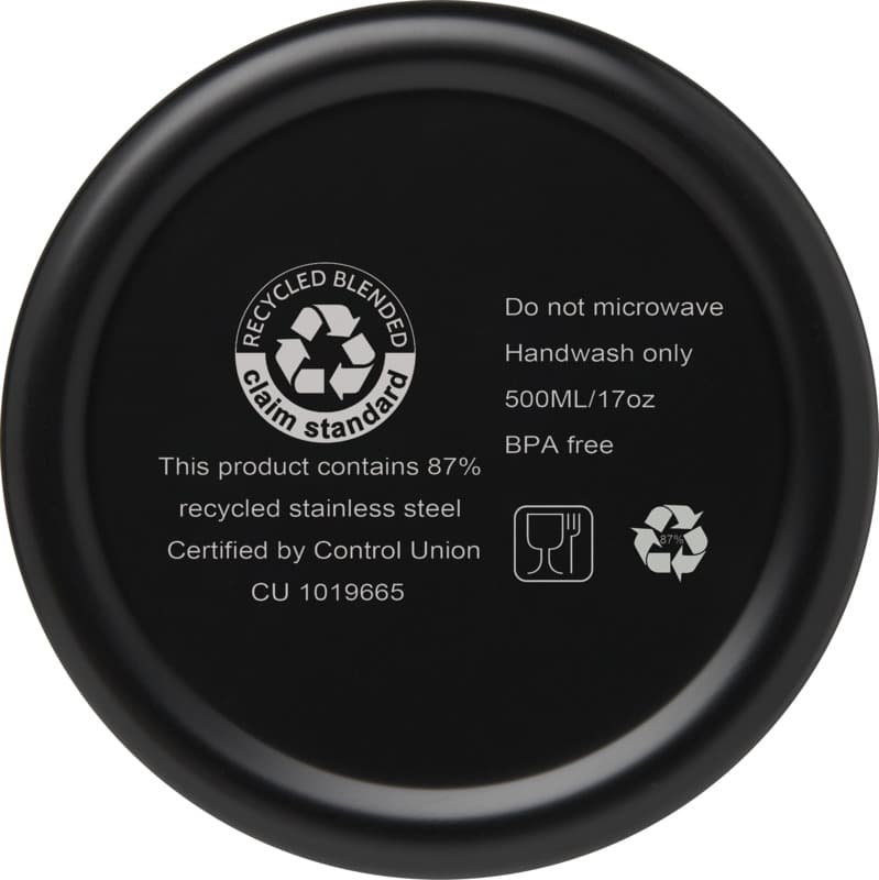 Vasa 500 ml RCS certified recycled stainless steel copper vacuum insulated bottle 45