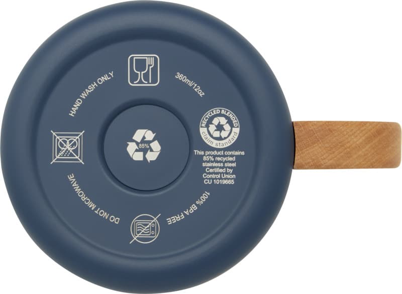 Bjorn 360 ml RCS certified recycled stainless steel mug with copper vacuum insulation 12