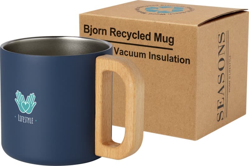 Bjorn 360 ml RCS certified recycled stainless steel mug with copper vacuum insulation 14