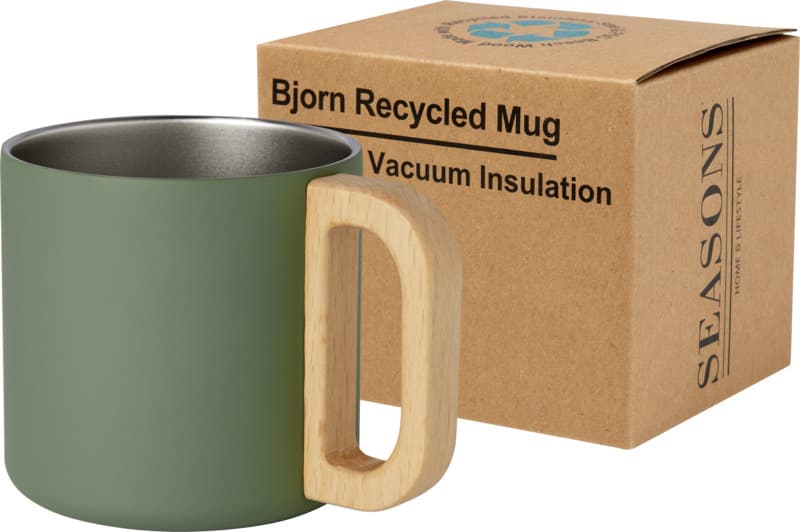 Bjorn 360 ml RCS certified recycled stainless steel mug with copper vacuum insulation 15