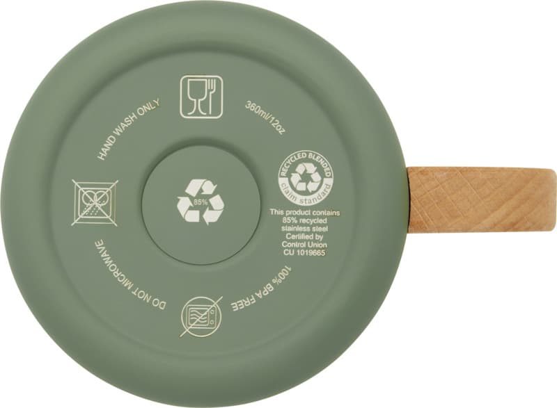 Bjorn 360 ml RCS certified recycled stainless steel mug with copper vacuum insulation 19