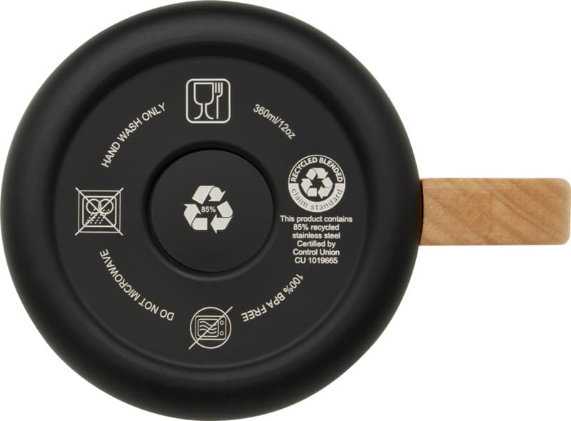 Bjorn 360 ml RCS certified recycled stainless steel mug with copper vacuum insulation 26