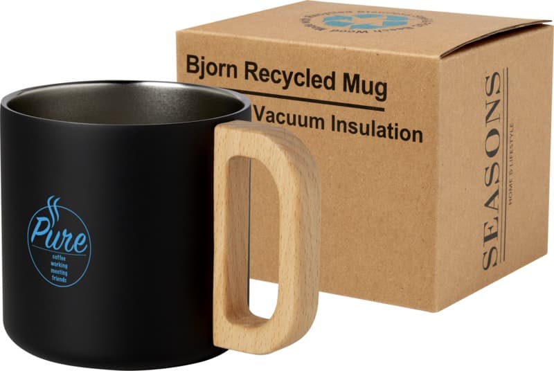 Bjorn 360 ml RCS certified recycled stainless steel mug with copper vacuum insulation 28