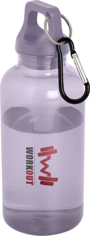 Oregon 400 ml RCS certified recycled plastic water bottle with carabiner 23