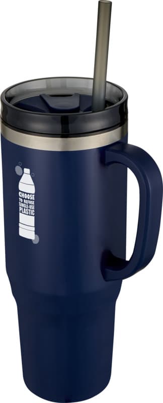Melbourne 1200 ml RCS certified insulated tumbler with straw 40