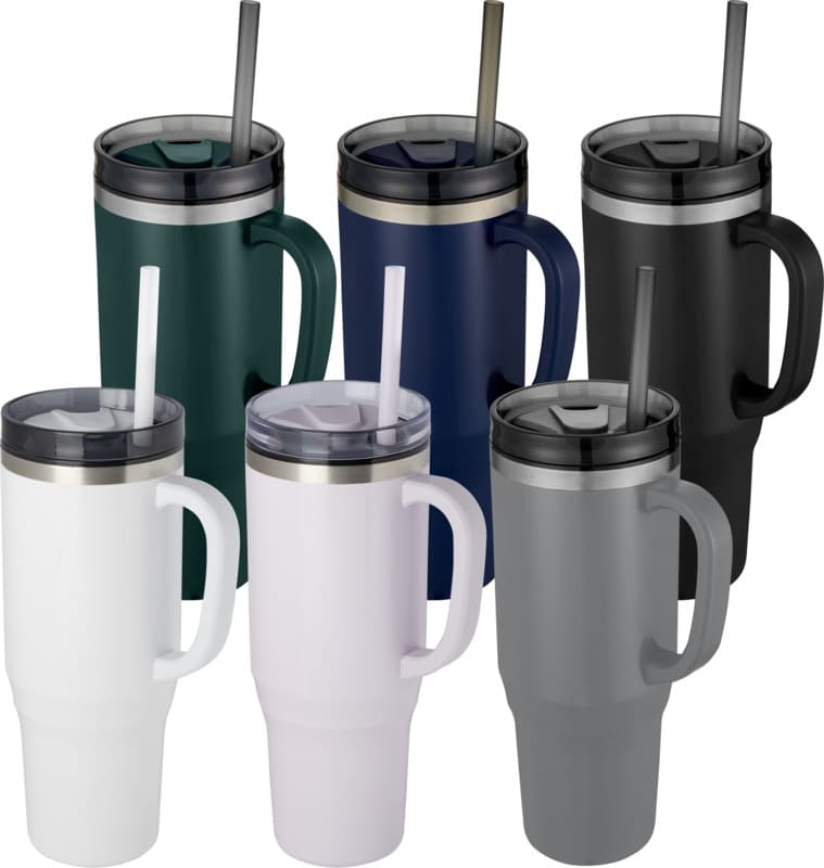 Melbourne 1200 ml RCS certified insulated tumbler with straw 47