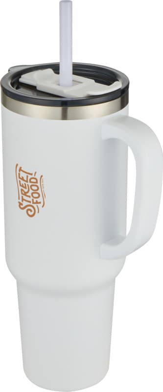 Sydney 1200 ml double wall RCS certified copper vacuum insulated tumbler with straw 8