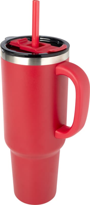 Sydney 1200 ml double wall RCS certified copper vacuum insulated tumbler with straw 9