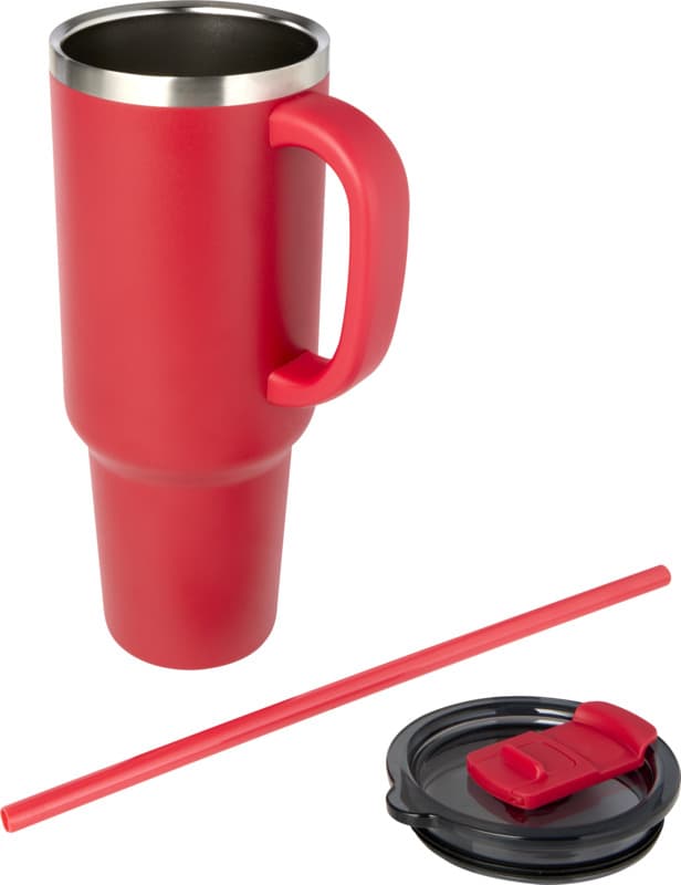 Sydney 1200 ml double wall RCS certified copper vacuum insulated tumbler with straw 11