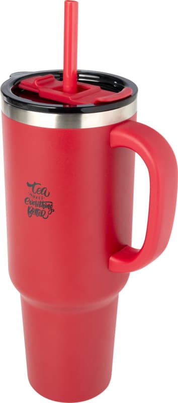 Sydney 1200 ml double wall RCS certified copper vacuum insulated tumbler with straw 16