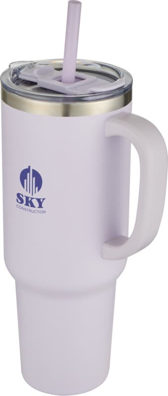 Sydney 1200 ml double wall RCS certified copper vacuum insulated tumbler with straw 24