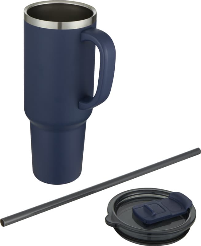 Sydney 1200 ml double wall RCS certified copper vacuum insulated tumbler with straw 27