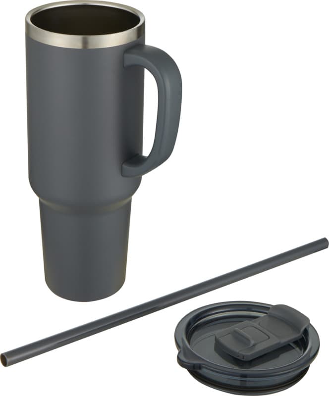 Sydney 1200 ml double wall RCS certified copper vacuum insulated tumbler with straw 35