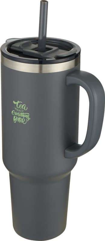 Sydney 1200 ml double wall RCS certified copper vacuum insulated tumbler with straw 40