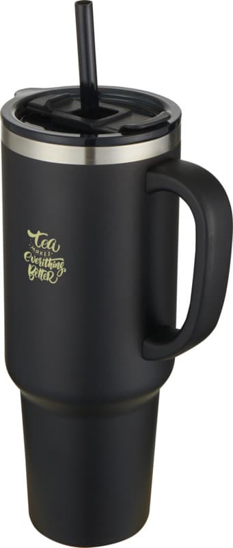 Sydney 1200 ml double wall RCS certified copper vacuum insulated tumbler with straw 48