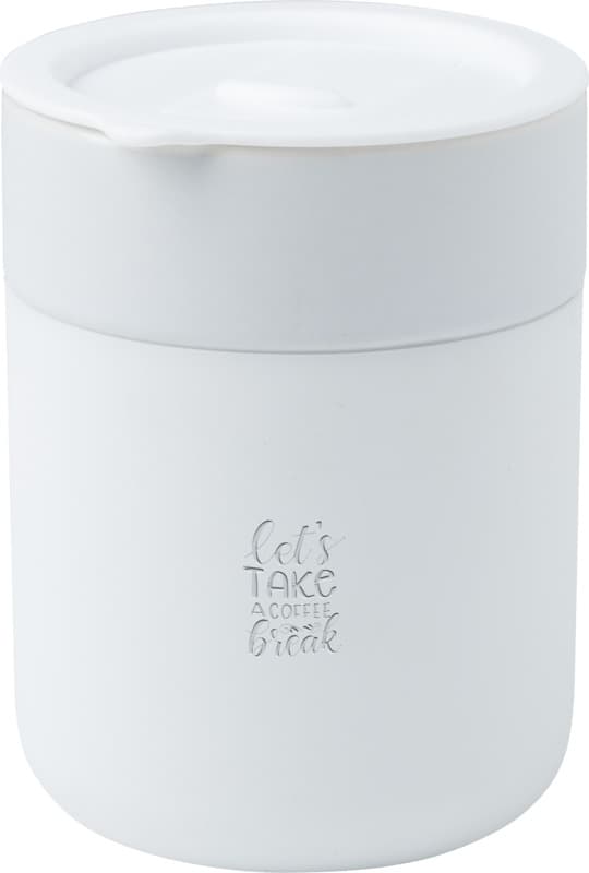 Java 330 ml ceramic tumbler with silicone wrap and plastic lid 7