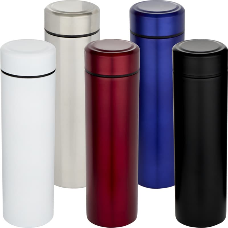 Taylor 450 ml double wall stainless steel flask with tea strainer 9