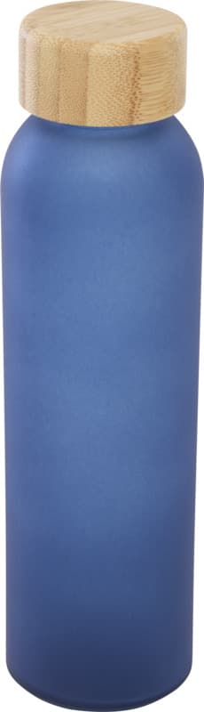 Lume 500 ml matte soda lime glass bottle with bamboo lid   11