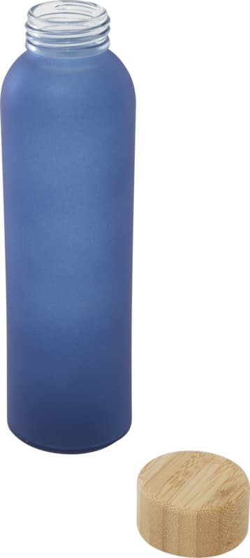 Lume 500 ml matte soda lime glass bottle with bamboo lid   13