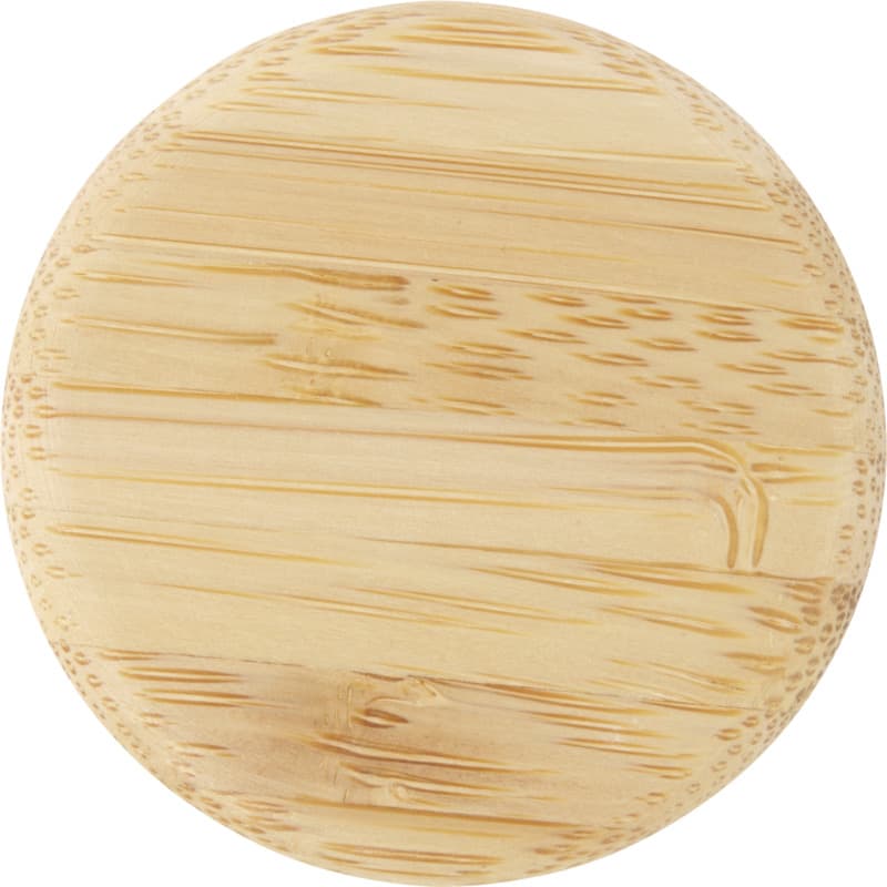 Lume 500 ml matte soda lime glass bottle with bamboo lid   14