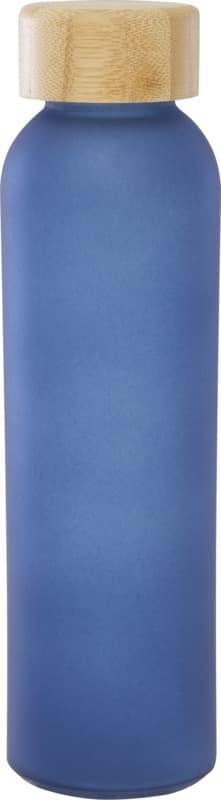 Lume 500 ml matte soda lime glass bottle with bamboo lid   12