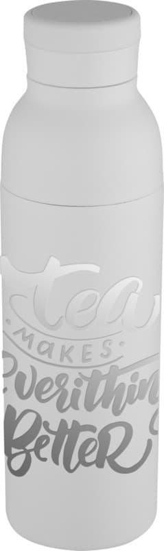 Illuminate 650 ml RCS recycled stainlesss steel double wall insulated water bottle 7