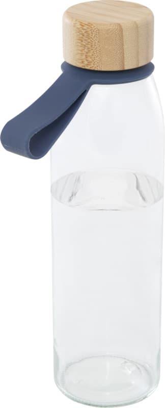 Porto 500 ml glass water bottle with silicone handle and bamboo lid  11