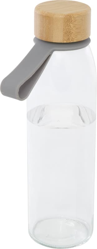 Porto 500 ml glass water bottle with silicone handle and bamboo lid  16