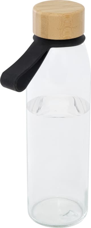 Porto 500 ml glass water bottle with silicone handle and bamboo lid  21
