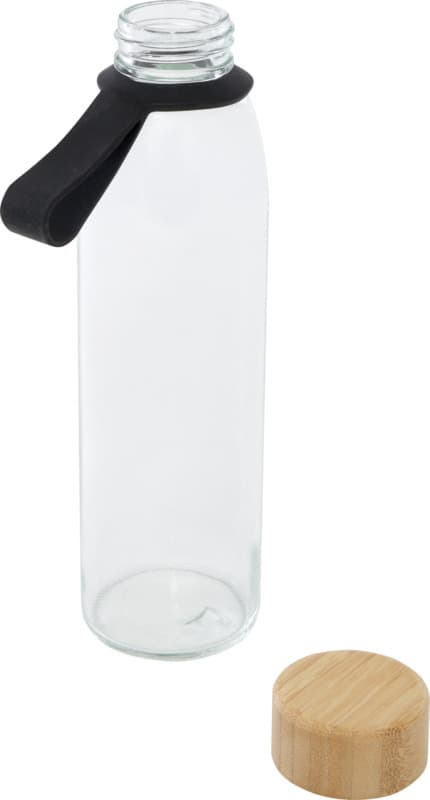 Porto 500 ml glass water bottle with silicone handle and bamboo lid  23