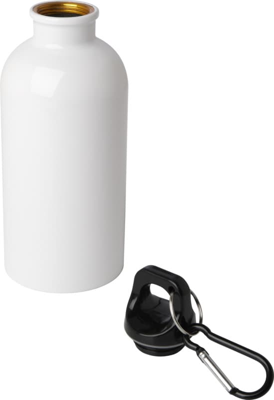 Oregon 400 ml RCS certified single wall stainless steel water bottle with carabiner 3