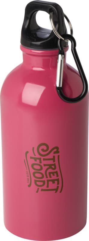 Oregon 400 ml RCS certified single wall stainless steel water bottle with carabiner 30