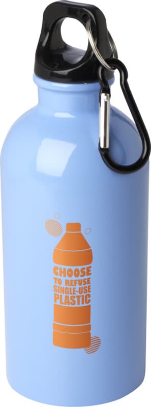 Oregon 400 ml RCS certified single wall stainless steel water bottle with carabiner 35