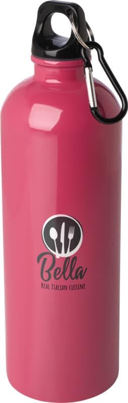 Oregon 750 ml RCS certified single wall stainless steel water bottle with carabiner 30