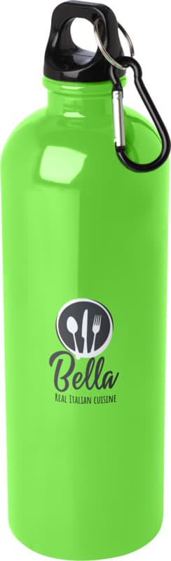 Oregon 750 ml RCS certified single wall stainless steel water bottle with carabiner 50